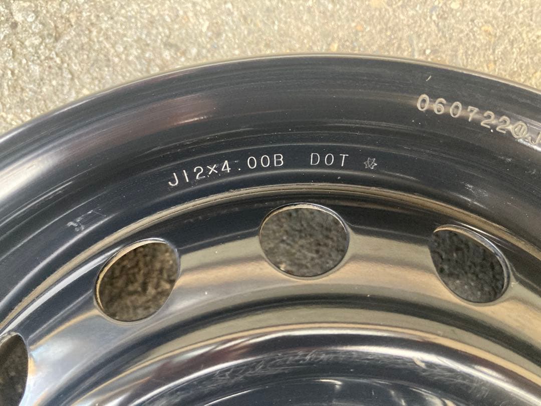 HONDA Nバンブラックスチールホイール 12インチ 4本セット