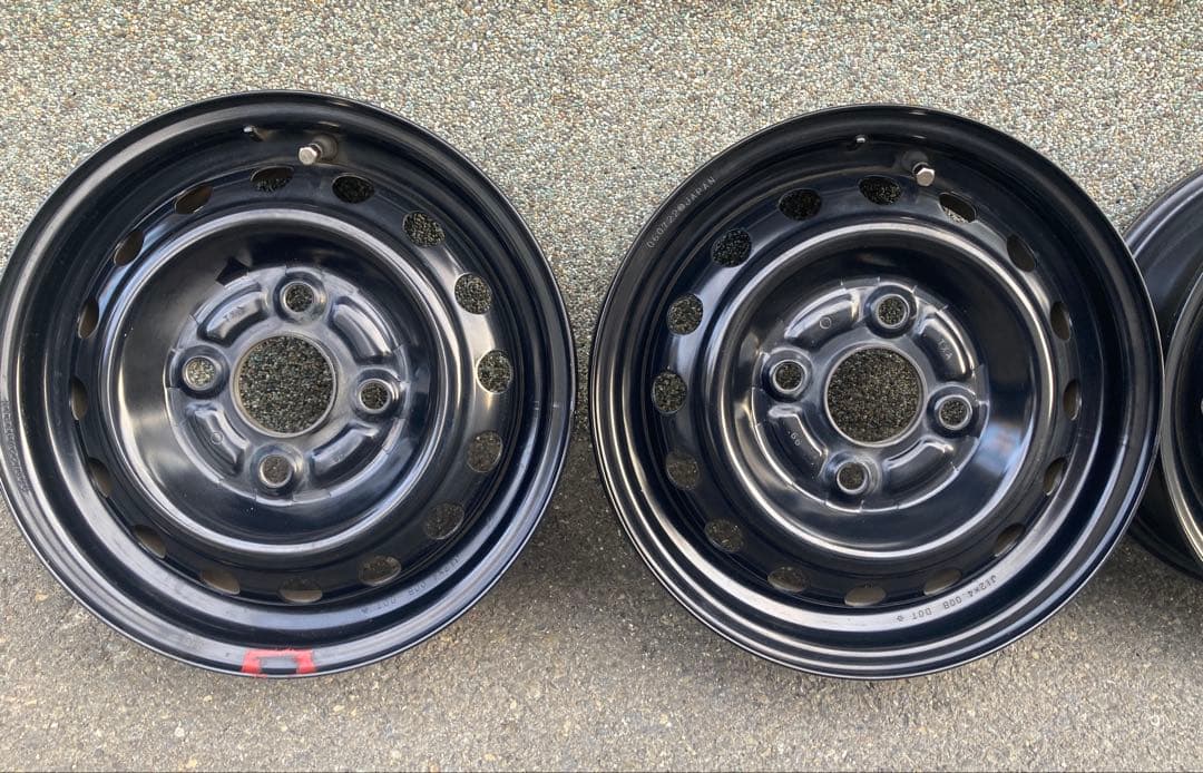 HONDA Nバンブラックスチールホイール 12インチ 4本セット