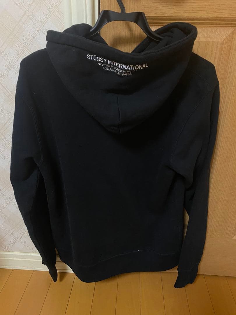 Stussy ブラック パーカー S