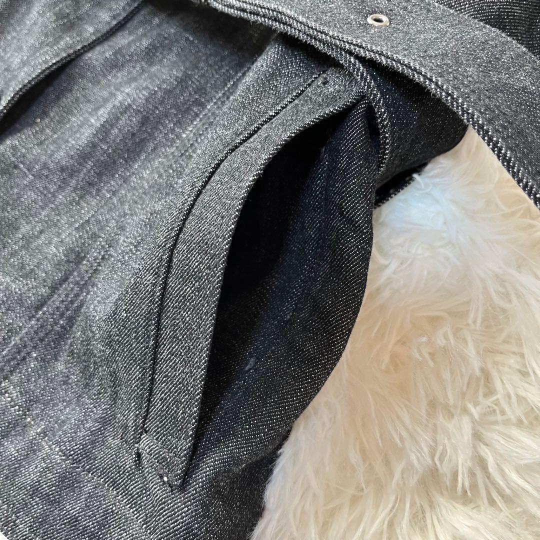 【美品】バーバリーロンドン　ウエストベルト付き　デニムジャケット　ノバボーダー