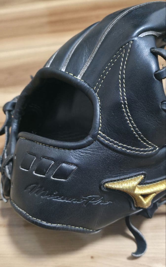ミズノプロ 軟式用 グローブ 黒 内野用