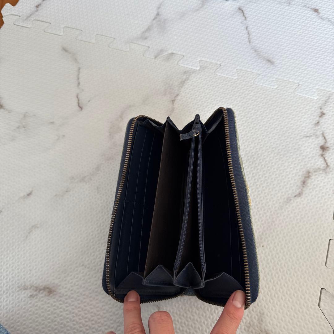 GUCCIデニムキルティング長財布