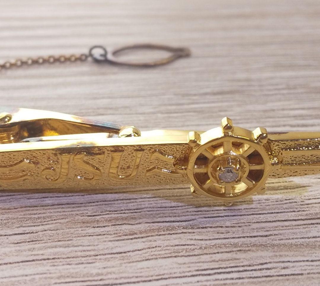 【未使用】全日本海員組合　特別功労賞　ネクタイピンと胸付バッジ 長保管品 18K