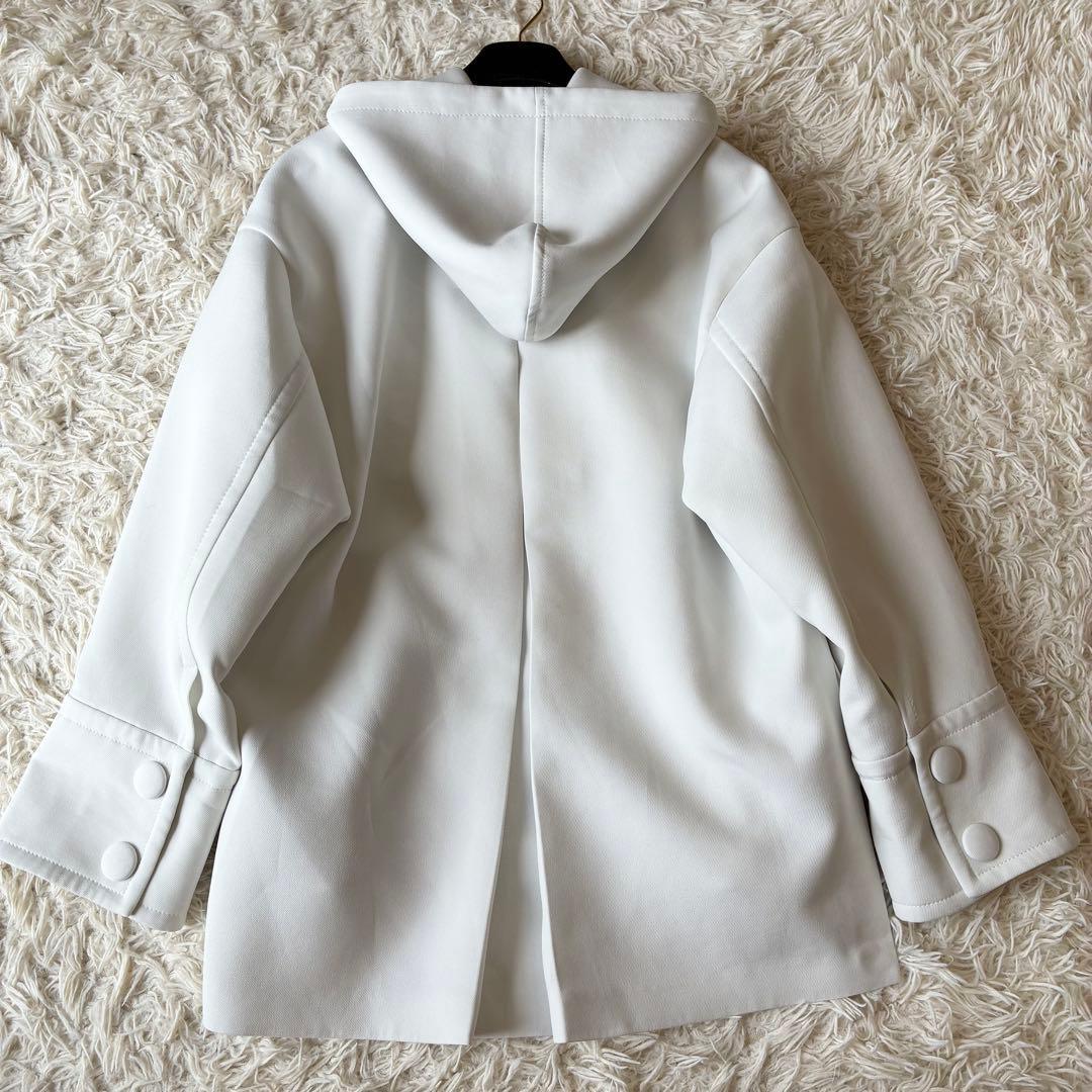 ADORE トリプルクロスパーカー ハーフジップ ホワイト プルオーバー