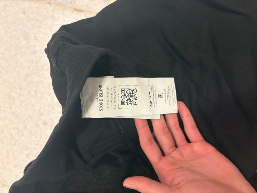 Stone  黒 ショートパンツ ジッパーポケット付き