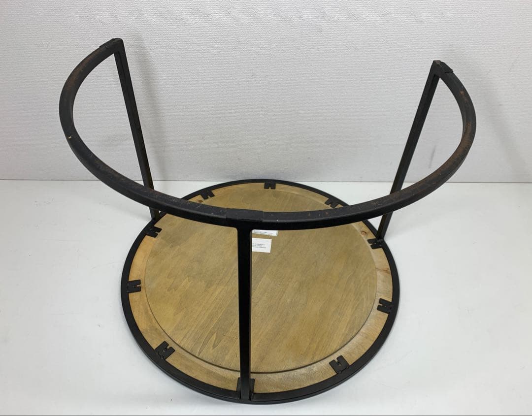 関家具 エルマ ラウンドサイドテーブル60 真鍮板 Φ60cm