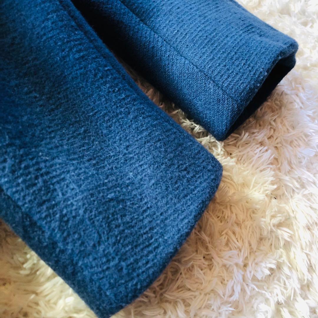 美品✨マックスマーラ ベルテッドコート 2WAY 女優襟 ネイビーブルー 38