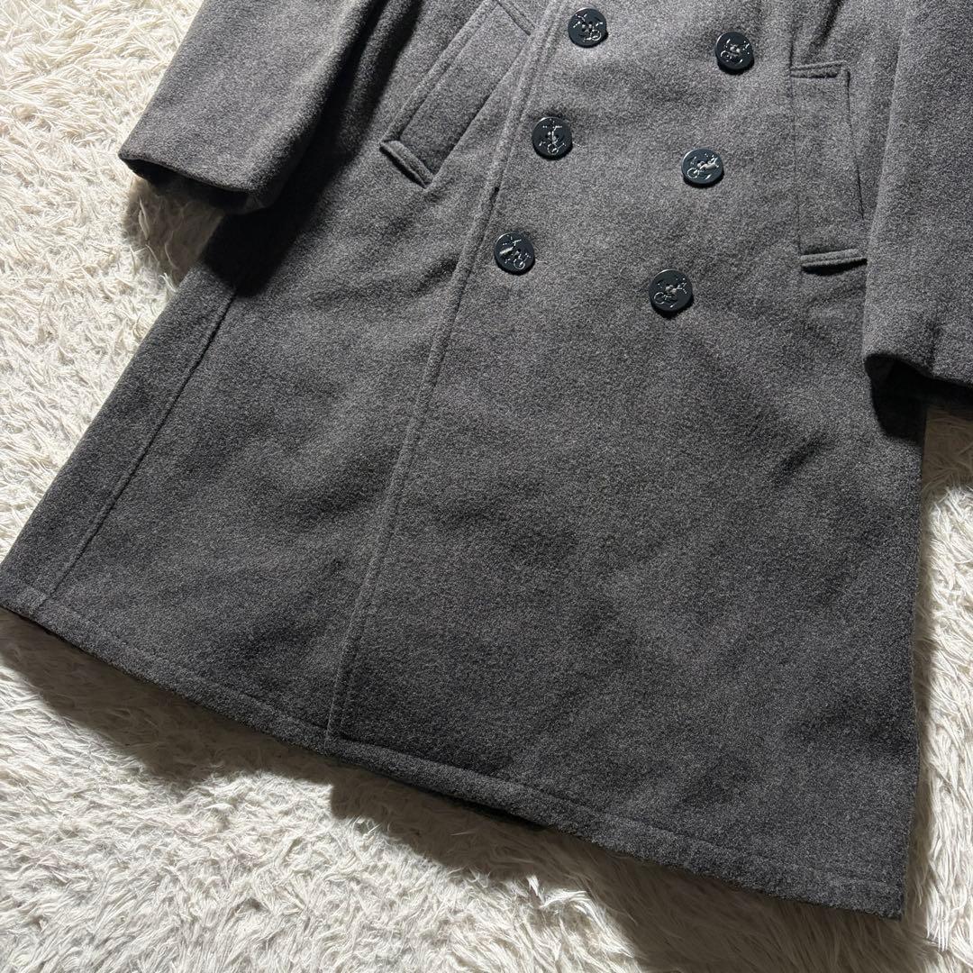 美品/希少モデル■schott ピーコート　ロング　ダークグレー　 AT048