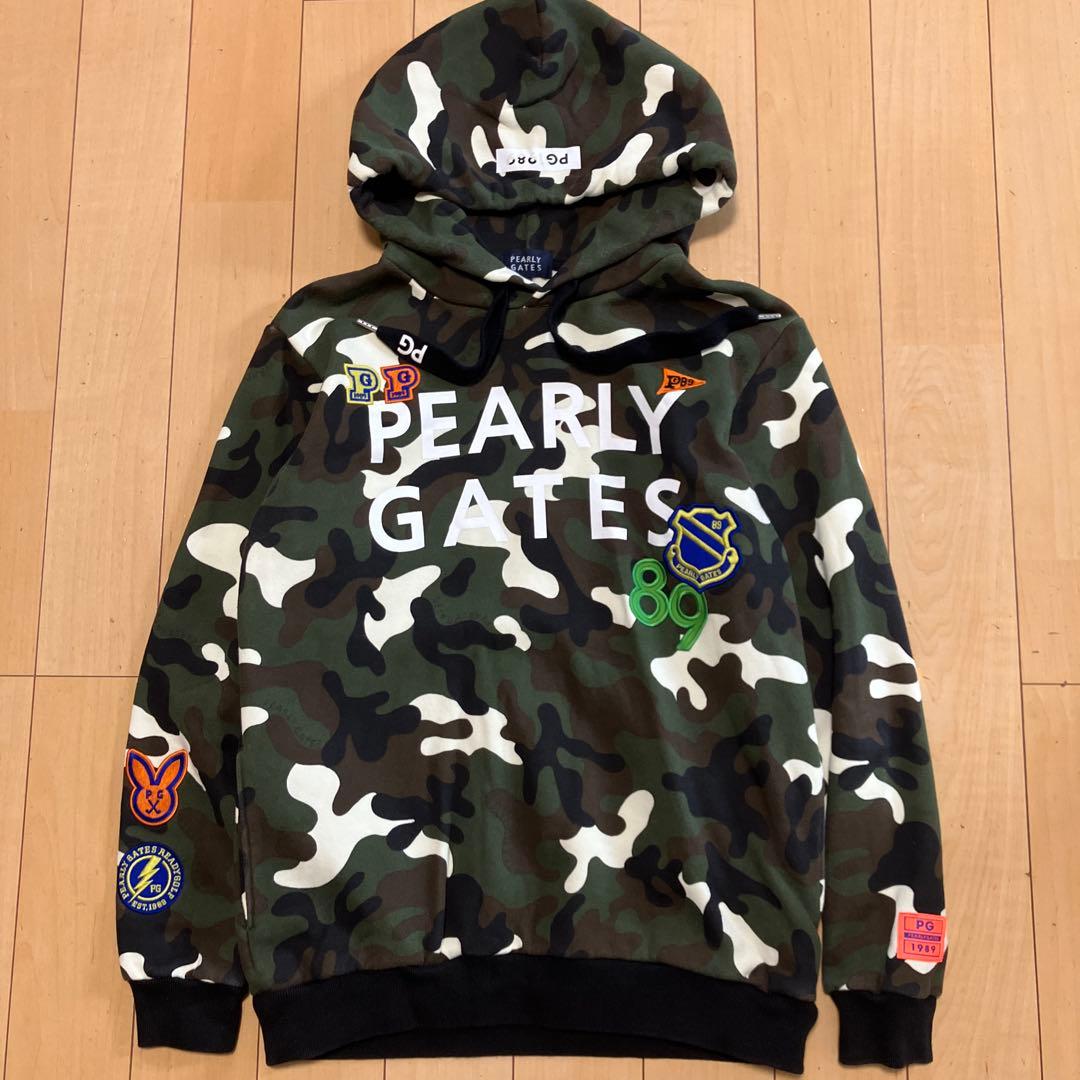 PEARLY GATES パーリーゲイツ　パーカー　カモフラ　カーキ　サイズ4