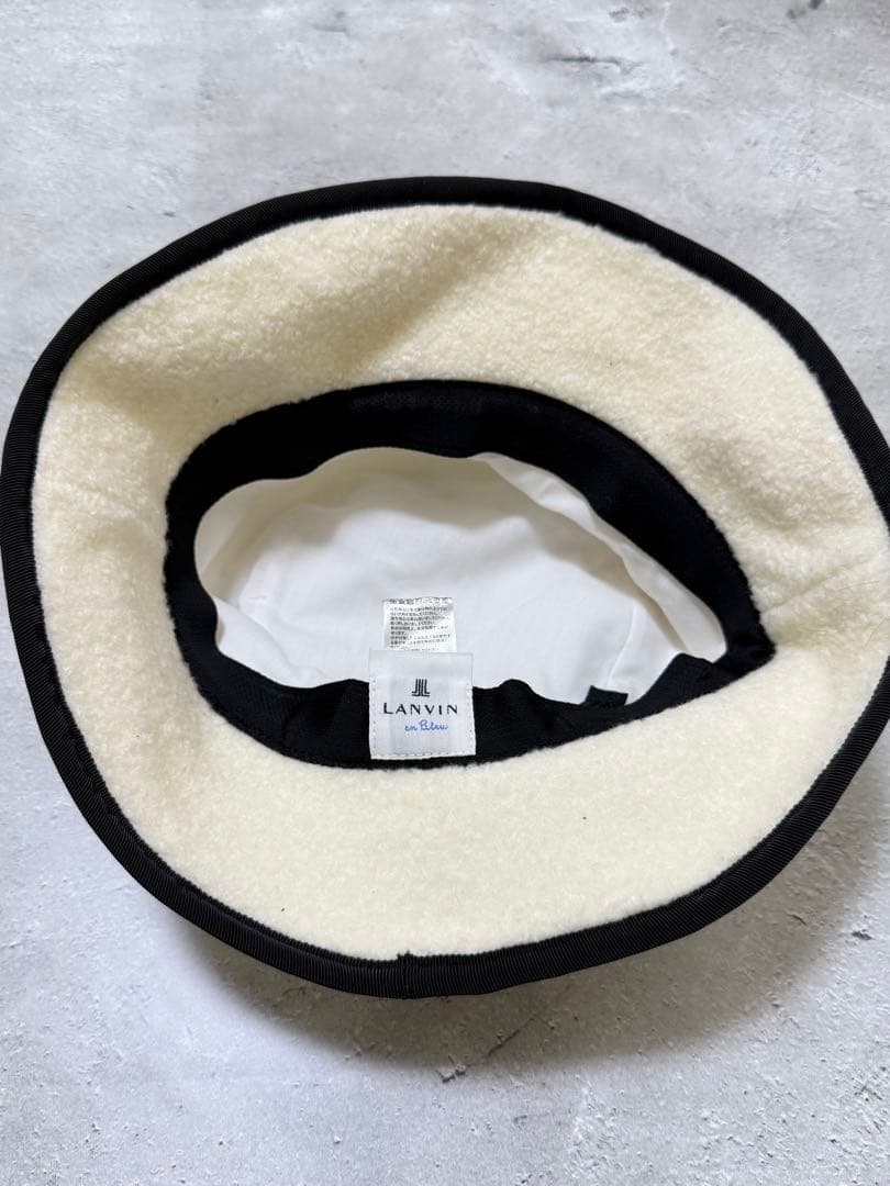タグ付きLANVIN en Bleu ランバン オン ブルー ボアバケットハット