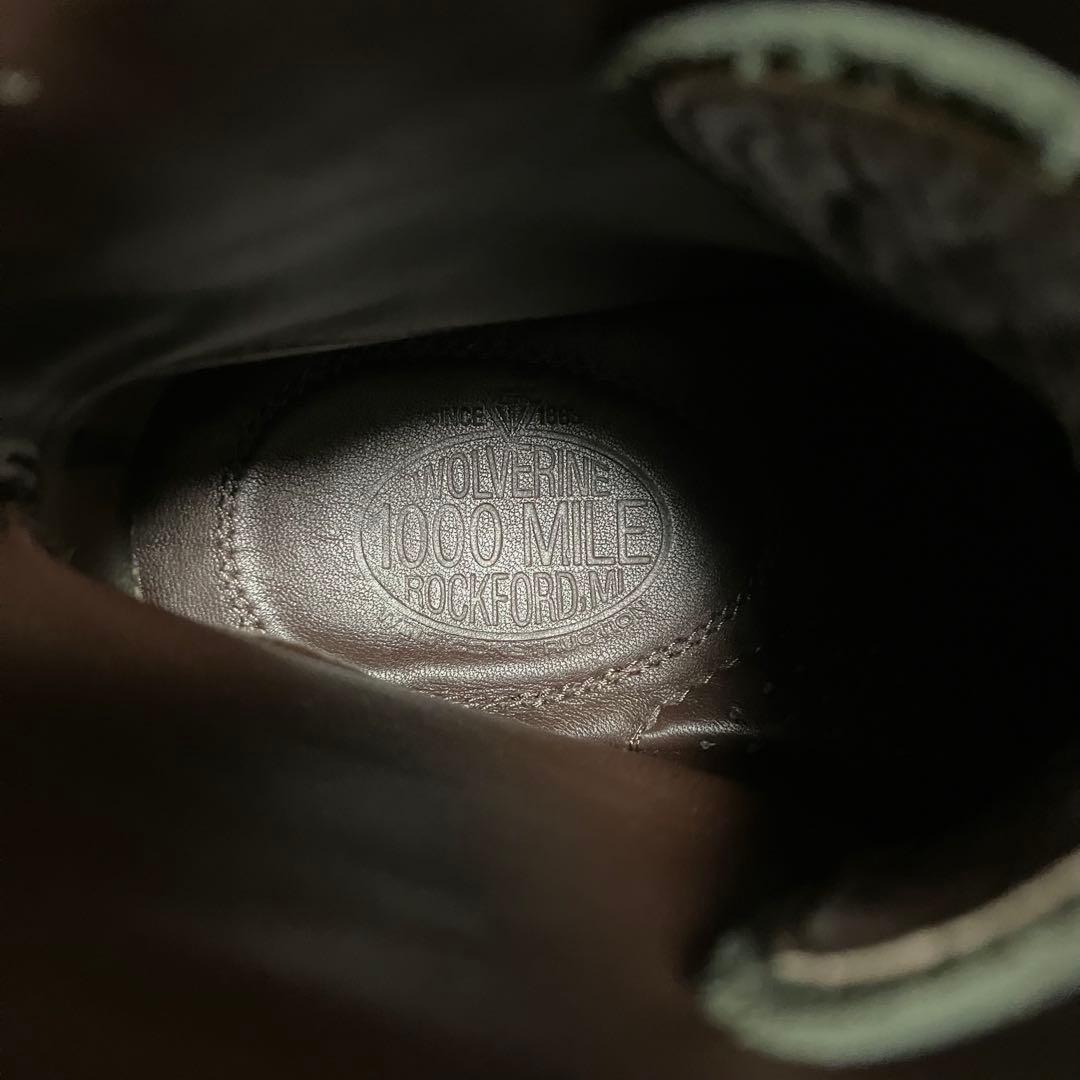 極美品　ウルヴァリン　1000マイルブーツ　ワークブーツ　ブラック　2253