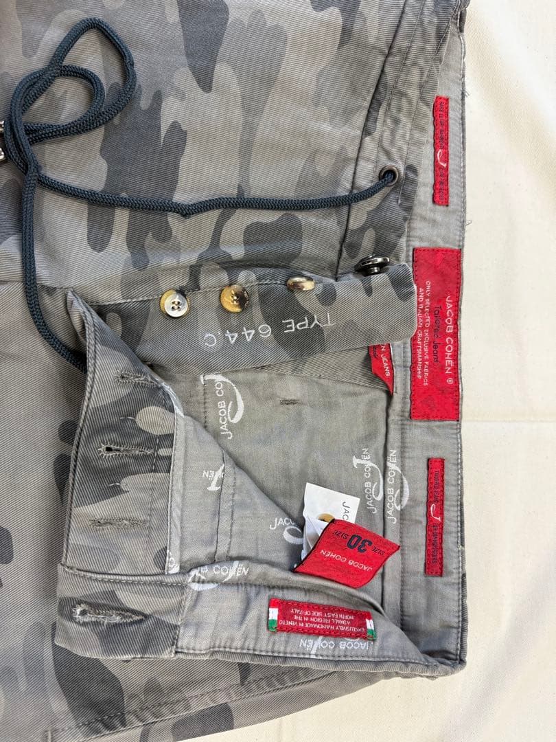 JACOB COHEN 新品　綿パン　グレーの迷彩