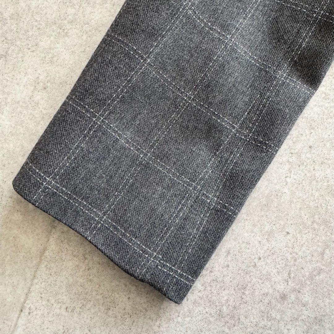 クリスチャンディオール　マドモアゼル　ジャケット　チェック柄　グレー　M　ウール