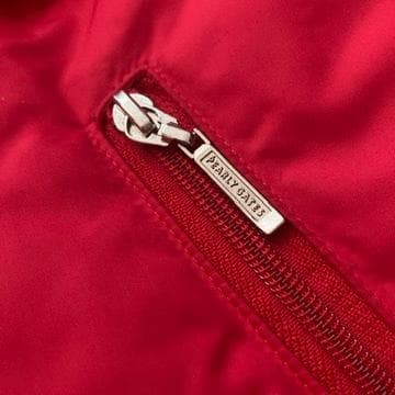 【希少】パーリーゲイツ　ダウンジャケット リブ スタンドカラー 赤 レディース1