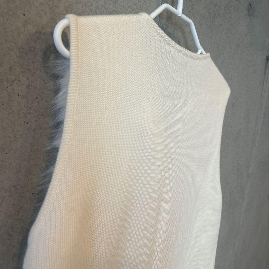 allureville ジャガードフェイクファーコンビニットジレ¥27,500