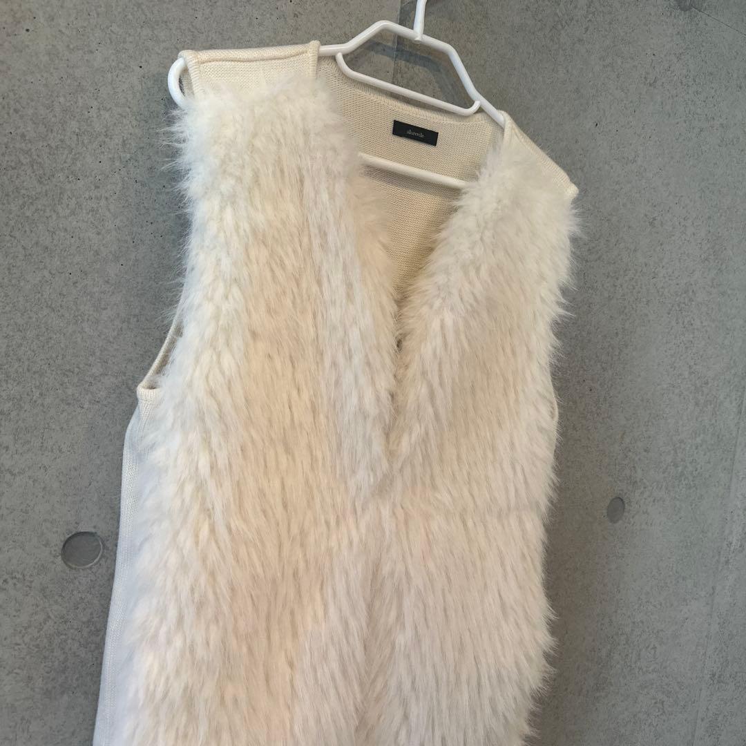 allureville ジャガードフェイクファーコンビニットジレ¥27,500