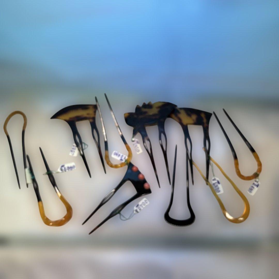 鼈甲　髪飾りセット１０個