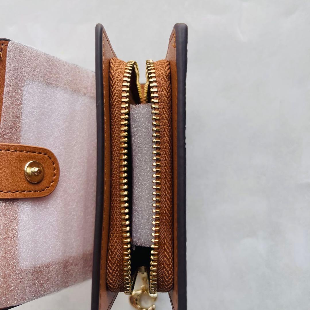 新品　コーチ　ミニ財布　財布　レディース　二つ折り