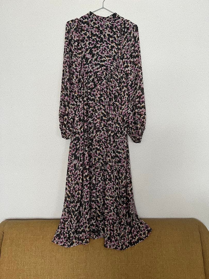 イエナ 花柄 長袖 ロングワンピース