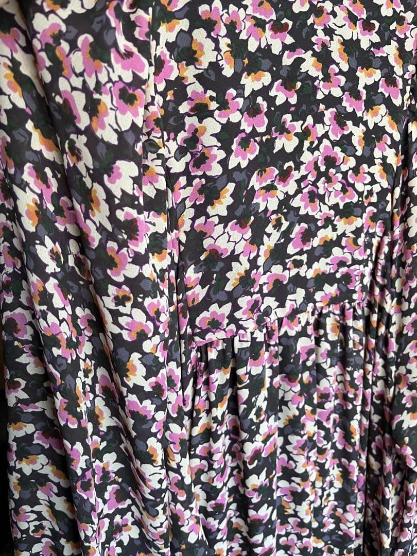 イエナ 花柄 長袖 ロングワンピース