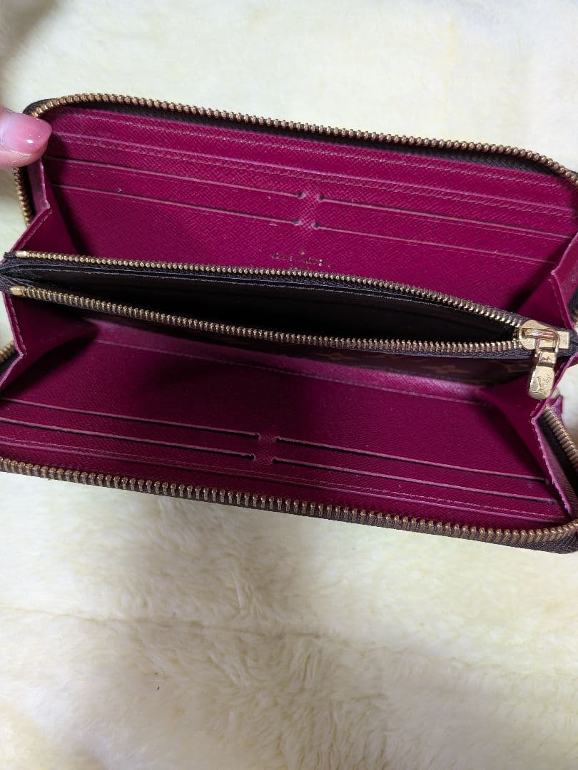 ルイヴィトン 長財布 ポルトフォイユ クレマンス フューシャピンク