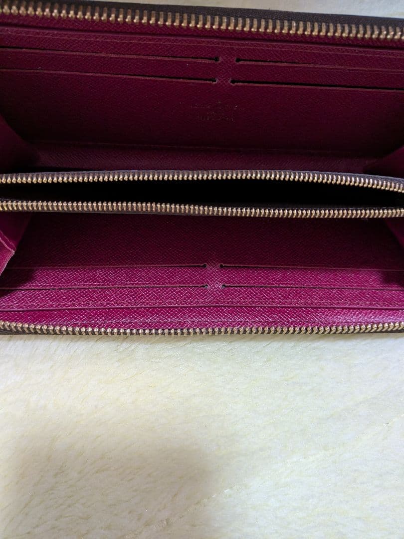 ルイヴィトン 長財布 ポルトフォイユ クレマンス フューシャピンク