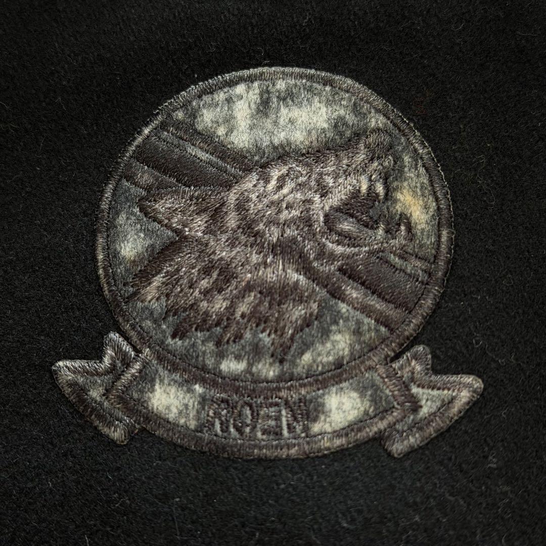 Roen レザー切替スタジャン　Y2K 2way ディアスキン　刺繍　黒　L