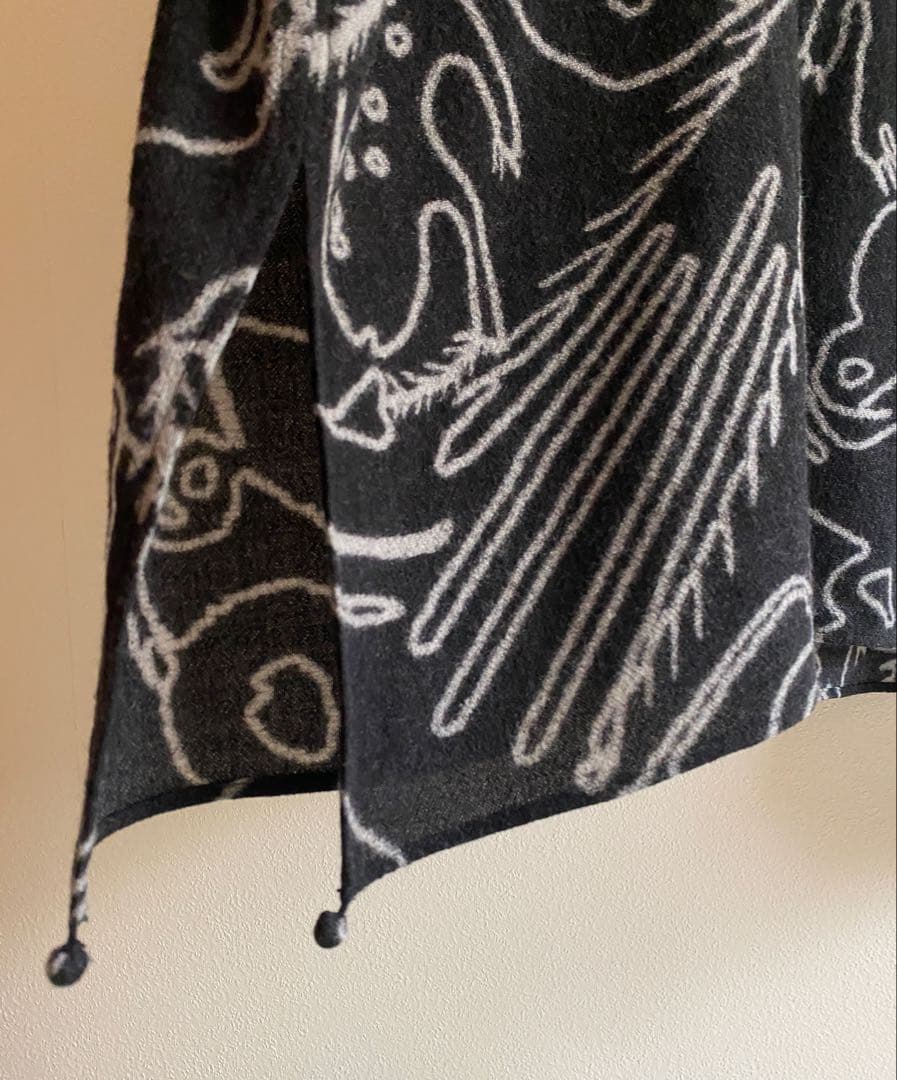 ヨーガンレール　美品　モンスタープリントチュニック　黒　ババグーリ