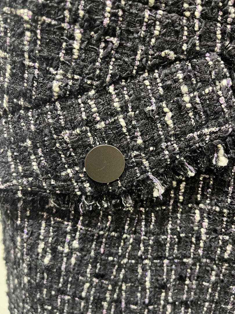さなセオリーリュクス美品ツイードジレ　38 ブラック