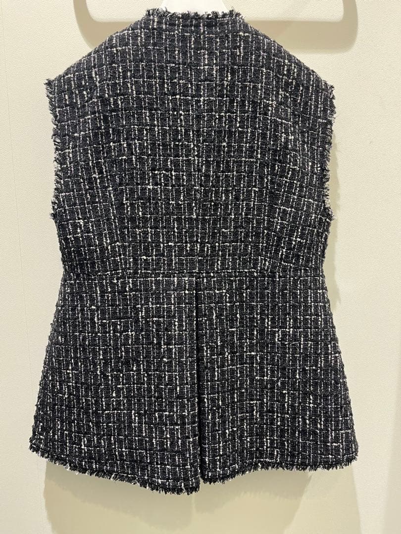 さなセオリーリュクス美品ツイードジレ　38 ブラック