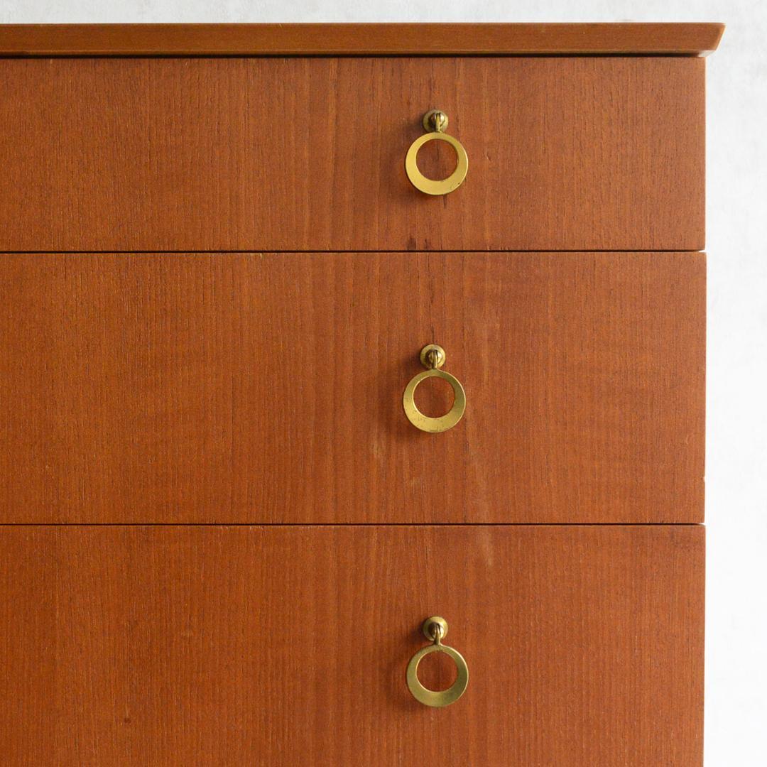 イギリスヴィンテージ ミッドセンチュリー チーク 5段チェスト 北欧家具 タンス