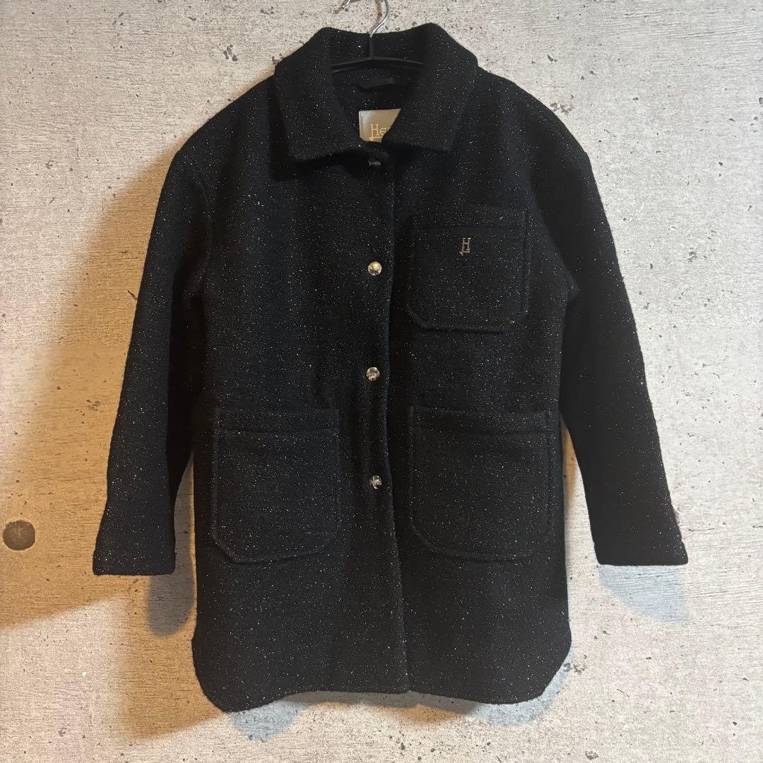 HERNO kids ウールコート 2024年購入 サイズ8 メタリックヤーン