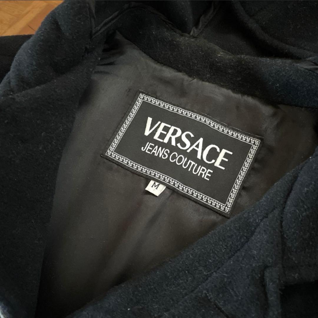 VERSACE JEANS COUTURE ヴィンテージ　ダッフルコート M 黒