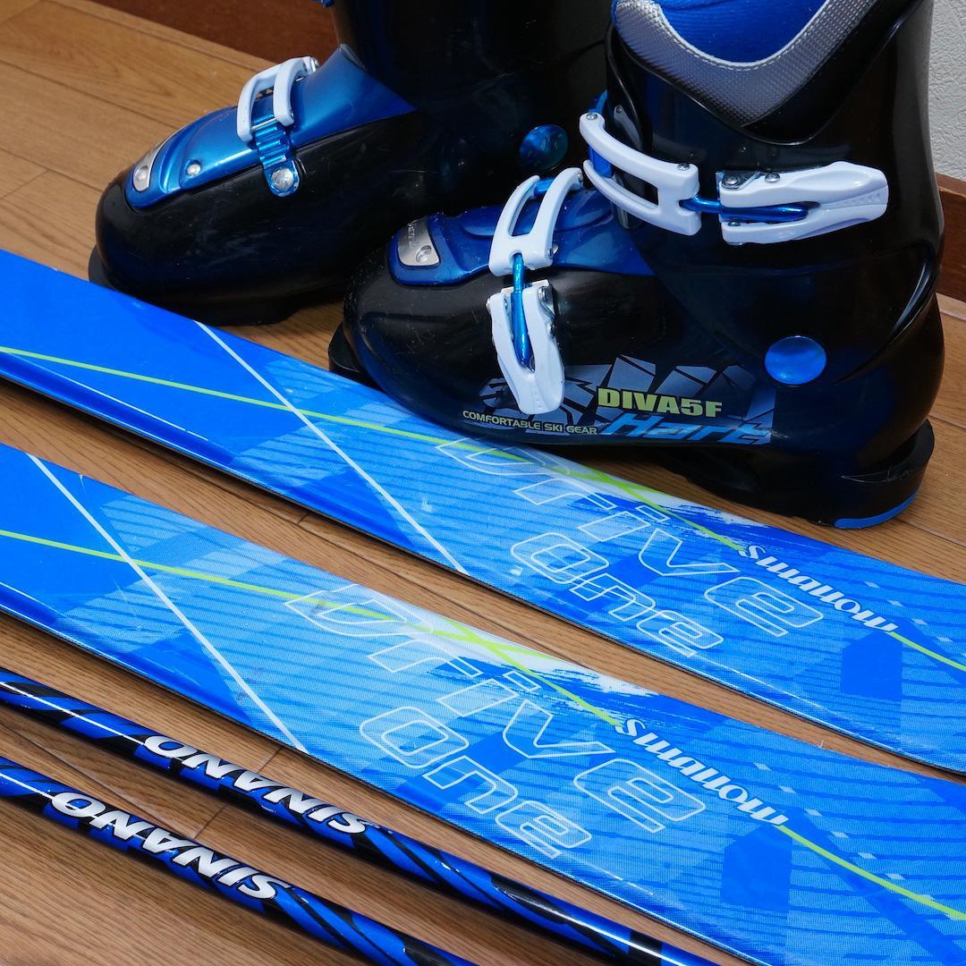 メンテ済 140cm 靴24cm SWALLOW スキーセット