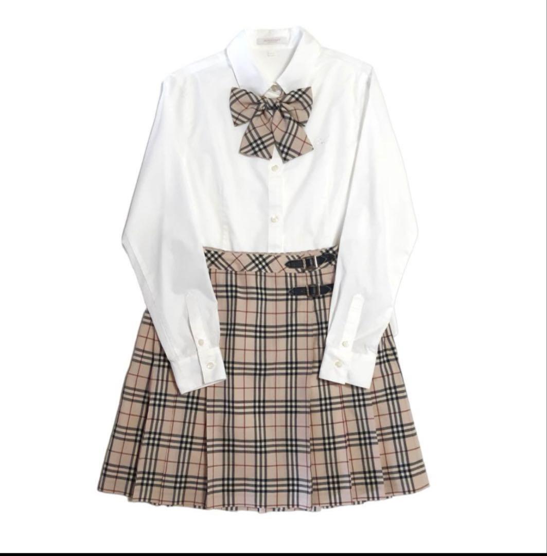 BURBERRY バーバリー エンブレムジャケット スカート ブラウス 卒業式