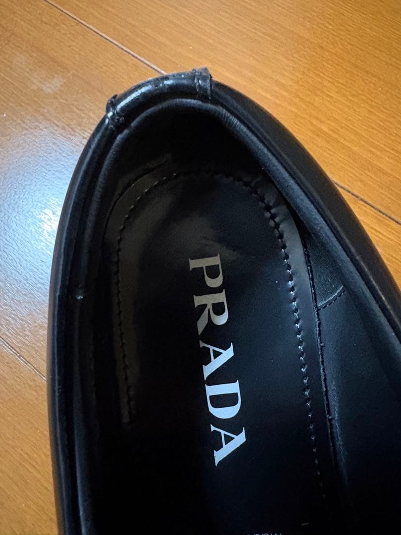 PRADA モノリス　ブラッシュドレザー　ローファー サイズ8 2DE129