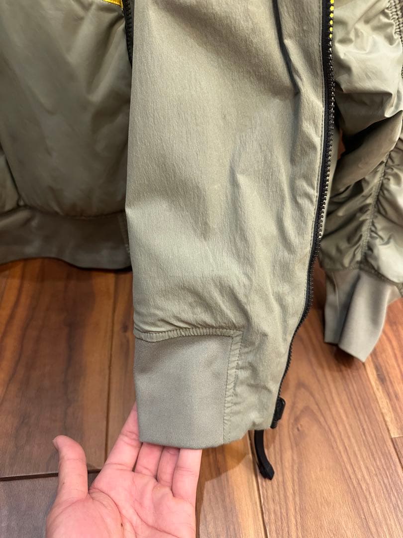 NIKE ナイキ リバーシブル MA-1 ボンバージャケットオリーブ×イエロー