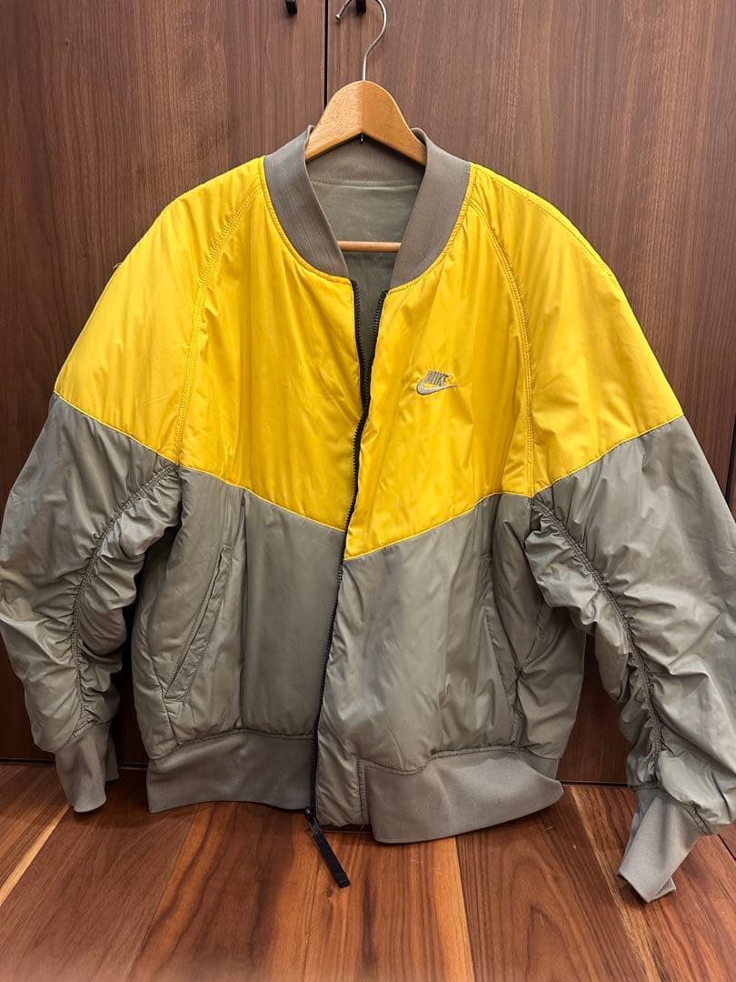 NIKE ナイキ リバーシブル MA-1 ボンバージャケットオリーブ×イエロー
