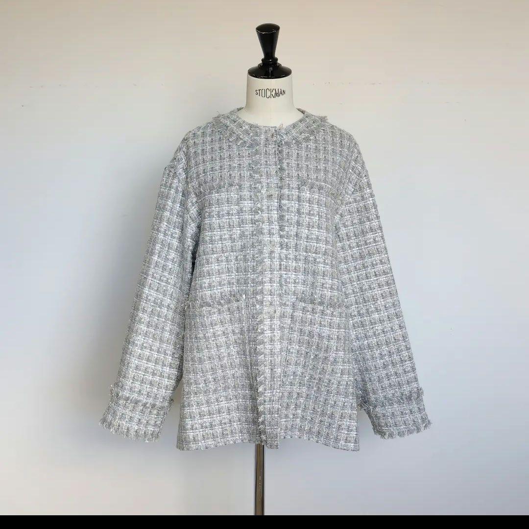 gypsohila ジプソフィア　ツイードジャケット　グレー