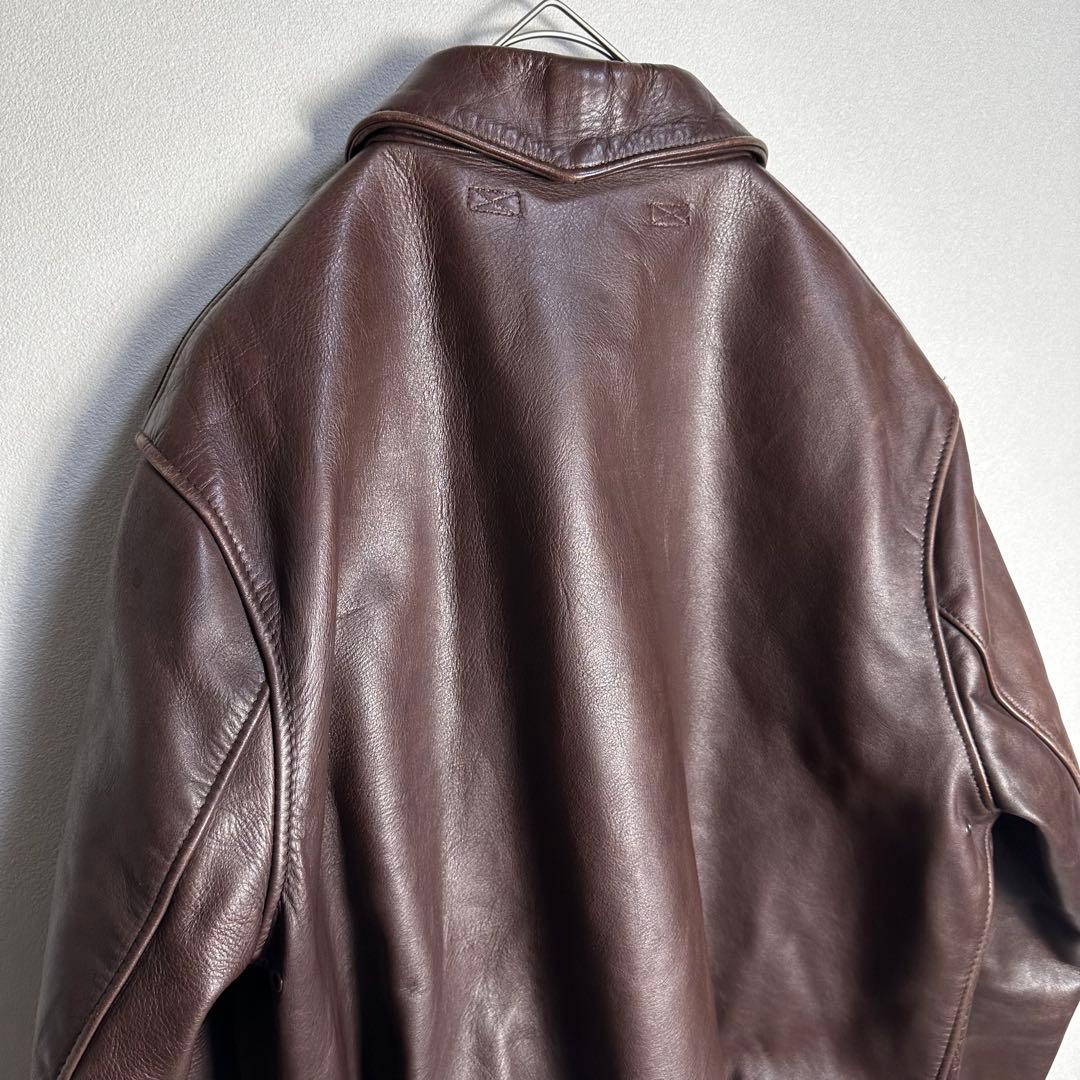 【USA製】アヴィレックス　A-2 レザーフライトジャケット　カウレザー　XL