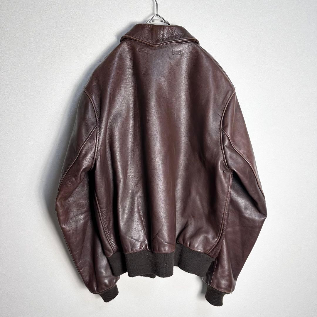 【USA製】アヴィレックス　A-2 レザーフライトジャケット　カウレザー　XL