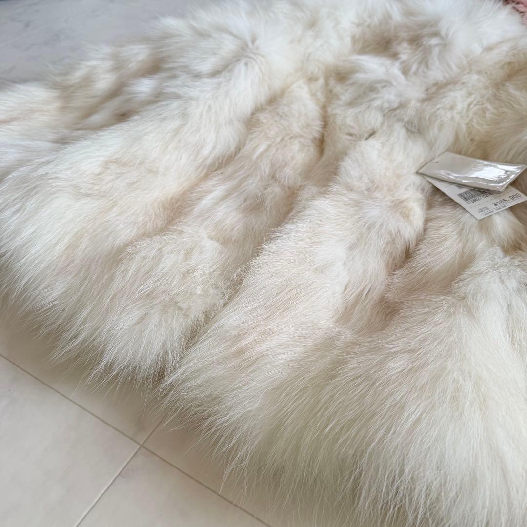 未使用タグ付き★ブルーフォックス クロップド ファージャケット リアルファー毛皮