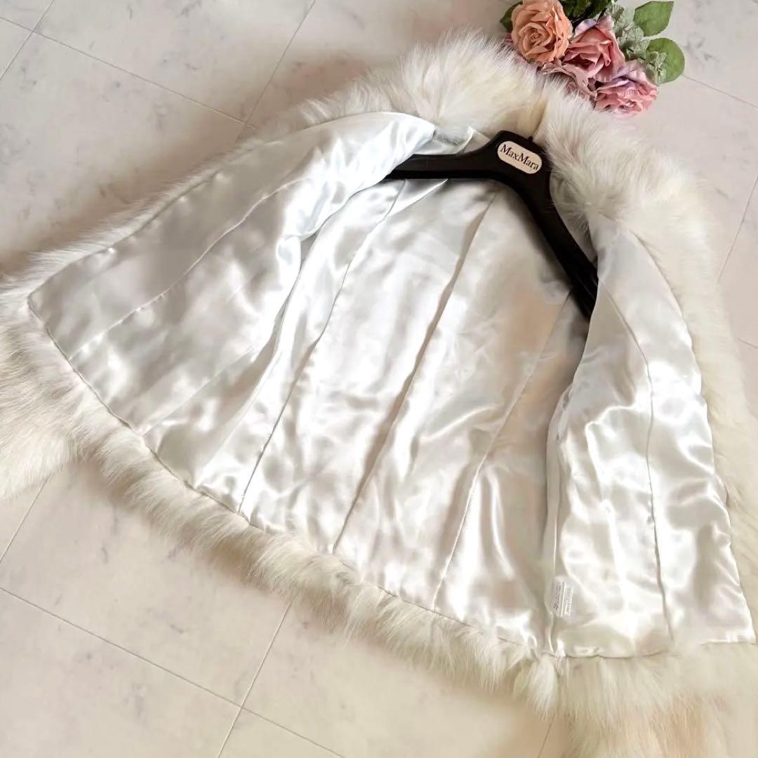 未使用タグ付き★ブルーフォックス クロップド ファージャケット リアルファー毛皮