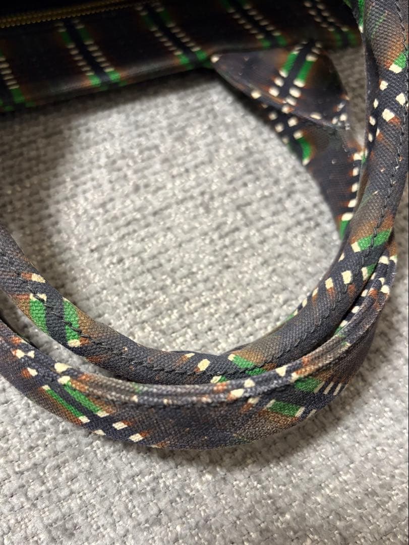 PRADA CANAPA チェック柄トートバッグ