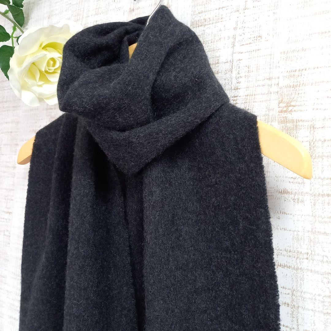 ☆新品☆ LANVIN カシミヤ100% マフラー ダークグレー