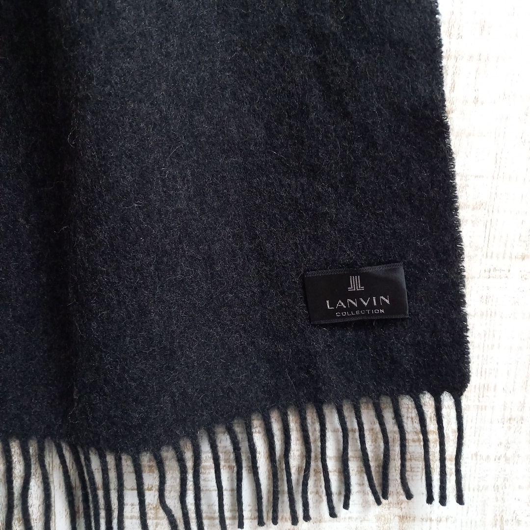 ☆新品☆ LANVIN カシミヤ100% マフラー ダークグレー