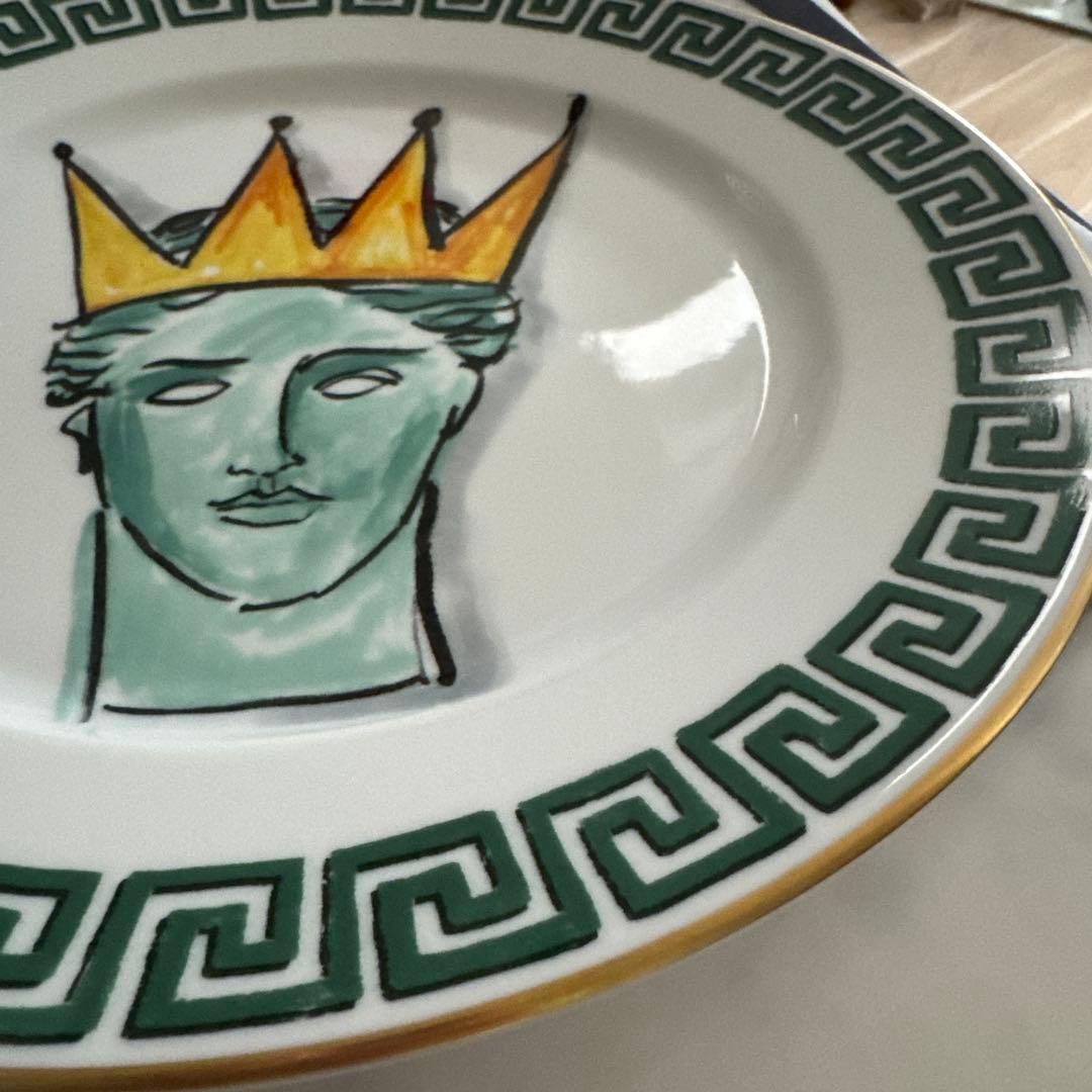 GINORI 28cmプレート　ホワイト・ブルー2枚セット