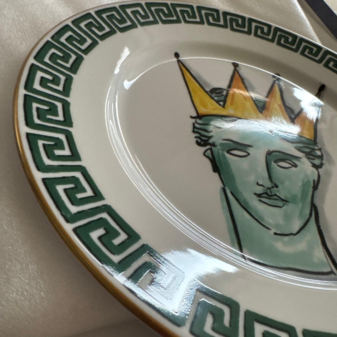 GINORI 28cmプレート　ホワイト・ブルー2枚セット