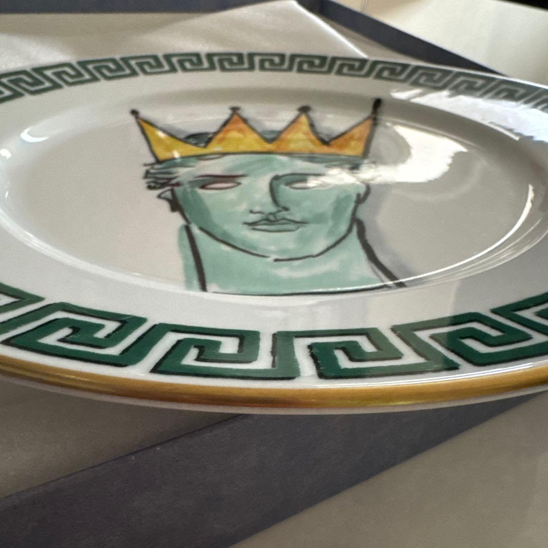 GINORI 28cmプレート　ホワイト・ブルー2枚セット