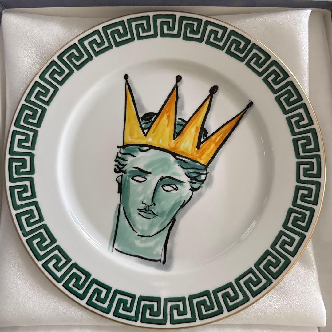 GINORI 28cmプレート　ホワイト・ブルー2枚セット